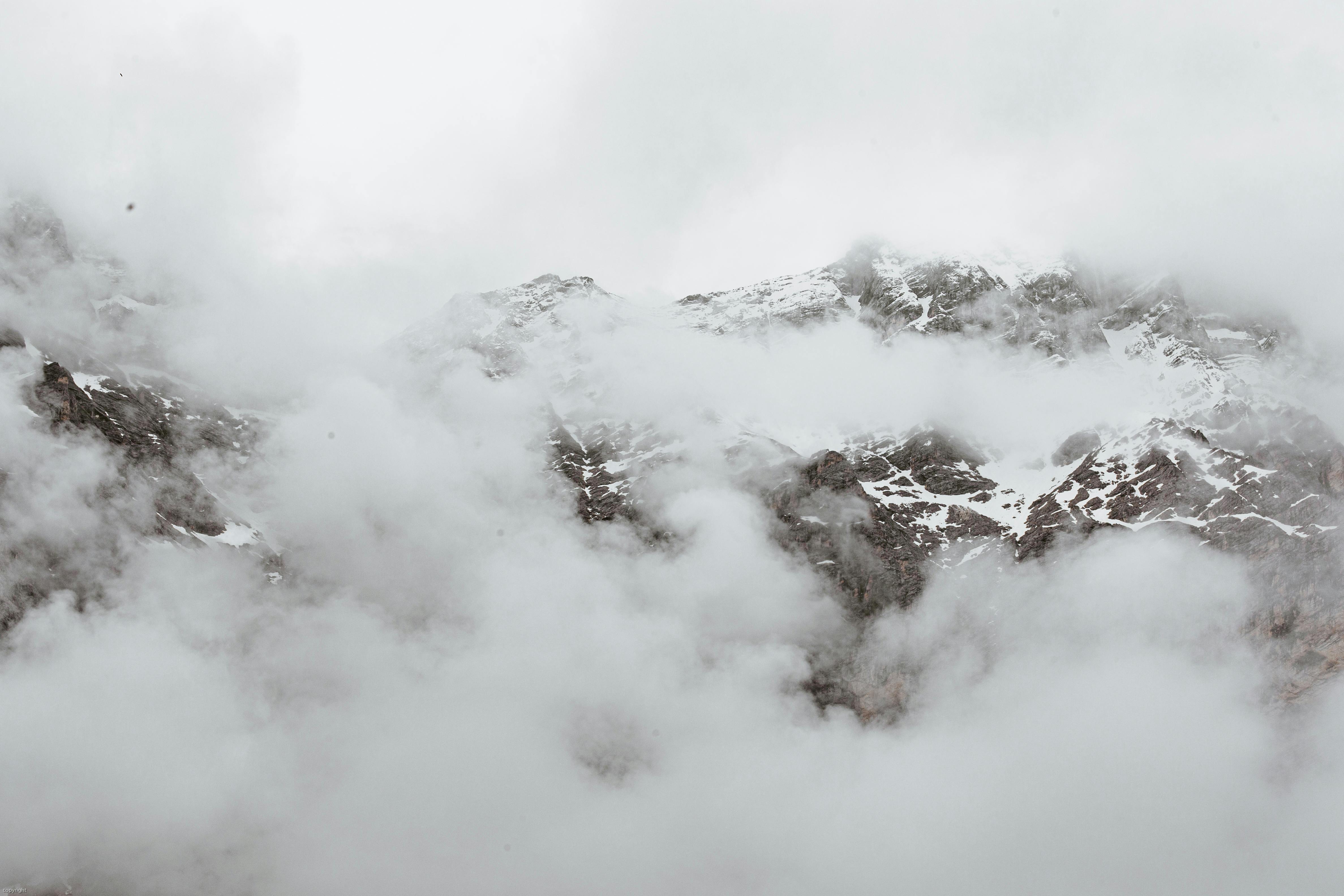 You can track the movement of fog across a mountain range